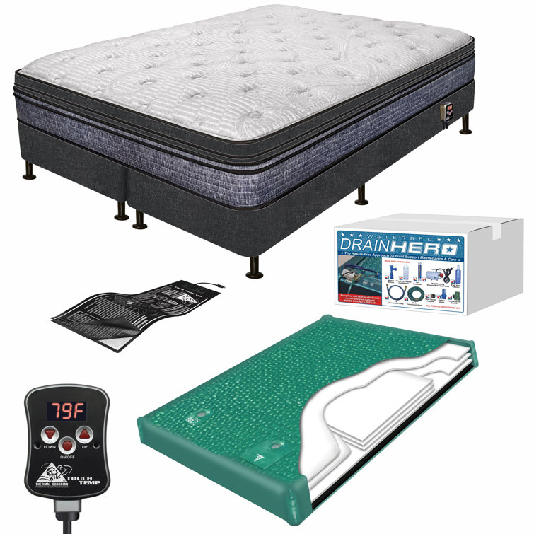 White Noise 28" SemiWaveless Mid Fill SoftSide Waterbed Mattress